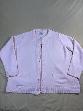 Hasting & Smith Pink Knit Cardigan Sweater Long Sleeve Button Front Size 2X NWT